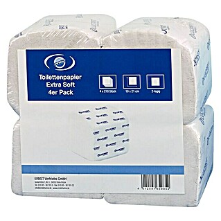 Ernst Toilettenpapier Extra Soft (4 Stk., Anzahl Lagen: 2 Stk., Anzahl Blätter: 210 Stk., Passend für: Lucart Toilettenpapierspender)