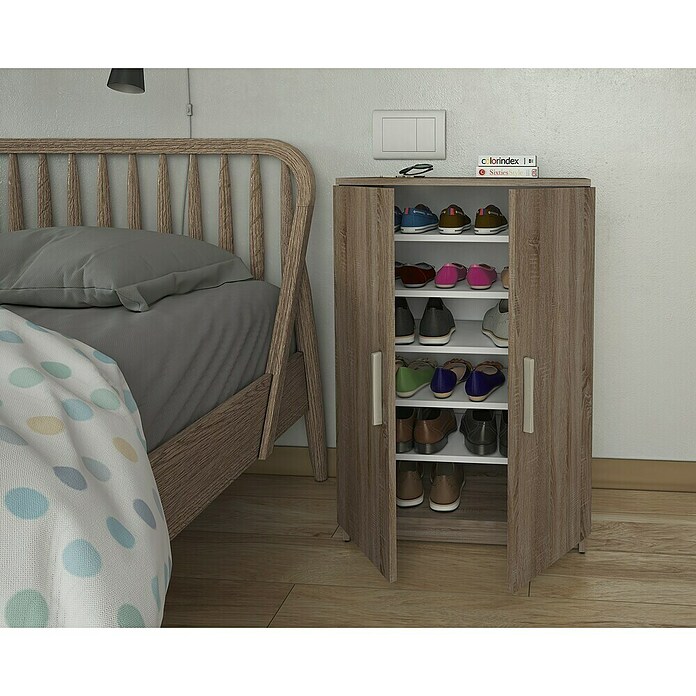 Meka Block Armario multiusos de madera K-967 (L x An x Al: 36 x 60 x 90 cm, Apertura según normativa: Izquierda/Derecha, Roble Cortez, Modelo bajo) | BAUHAUS