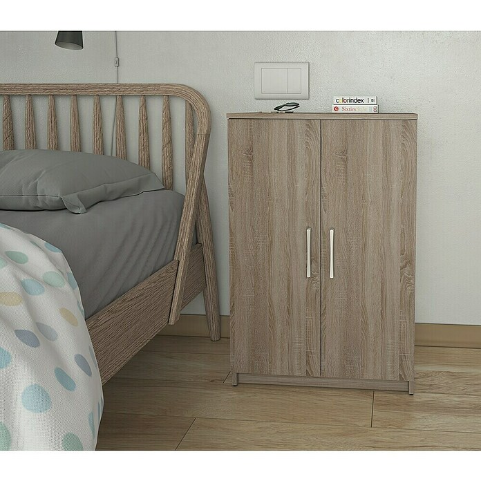 Meka Block Armario multiusos de madera K-967 (L x An x Al: 36 x 60 x 90 cm, Apertura según normativa: Izquierda/Derecha, Roble Cortez, Modelo bajo) | BAUHAUS
