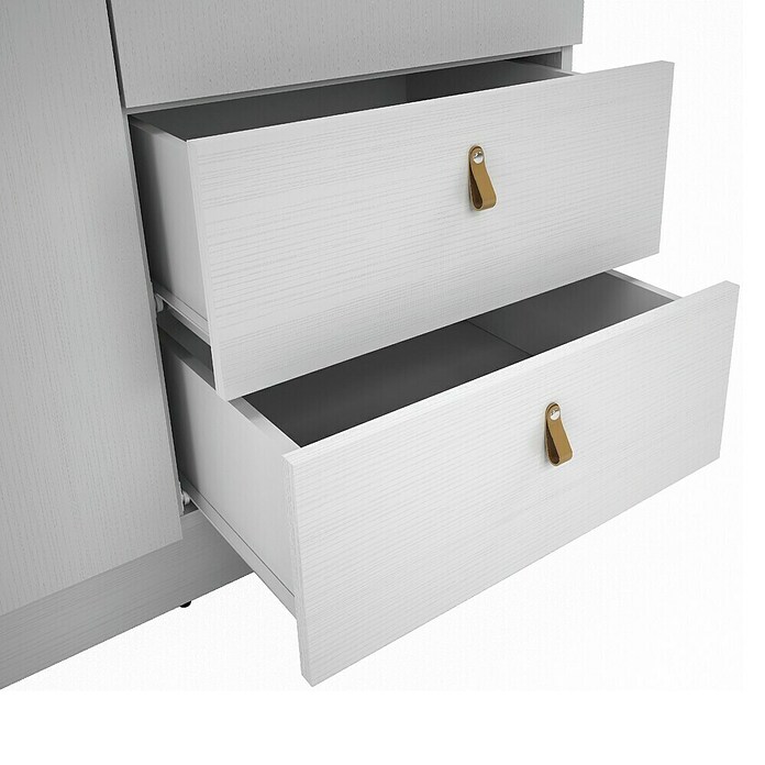 Meka Block Armario para ropa K-709 (L x An x Al: 51,6 x 100,2 x 200 cm, Blanco Poro) | BAUHAUS
