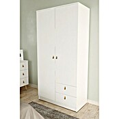Meka Block Armario para ropa K-709 (L x An x Al: 51,6 x 100,2 x 200 cm, Blanco Poro) | BAUHAUS