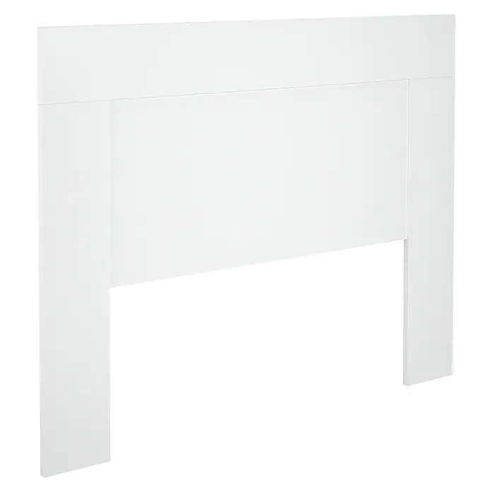Meka Block Cabecero de cama K-875 - An x Al: 160 x 130 cm, Blanco Poro - Cabecero moderno blanco con acabado texturizado y líneas limpias.