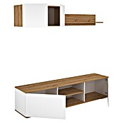 Meka Block Conjunto mueble de salón K-501 (Blanco Soft/Roble Albar, 2 pzs.) | BAUHAUS