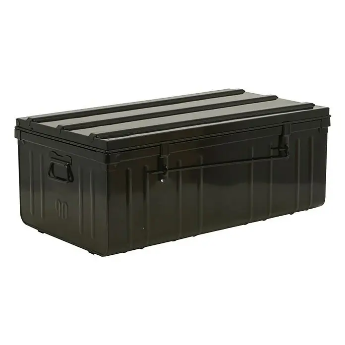 Proregal Aufbewahrungsbox Metall Transportbox GELDO - L x B x H: 50 x 90 x 37 cm, Stahl, Anthrazit