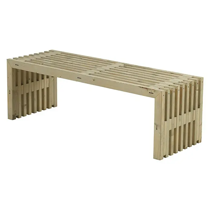 Plus Gartenbank RustikB x T x H: 138 x 49 x 45 cm, Nadelholz, Natur