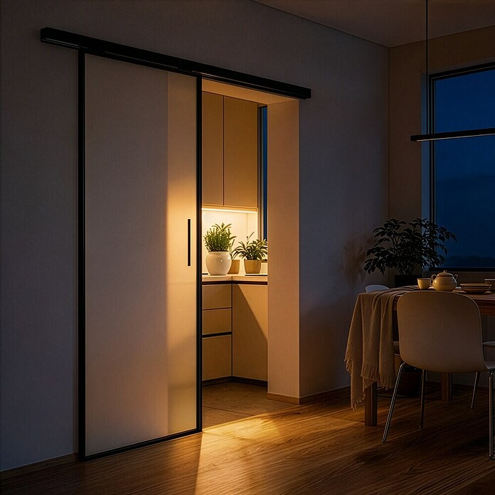 Diamond Doors Black Edition Schiebetür-Komplettset Jubidoor Loftline Black (935 x 2 058 mm, Einscheibensicherheitsglas (ESG)) | BAUHAUS
