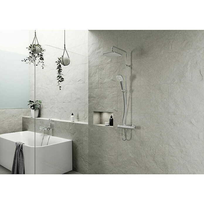 Hansa Micra Duschsystem Style (Lochabstand: 147 cm - 153 cm, Anzahl Strahlarten: 3 Stk., Chrom) | BAUHAUS