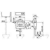 Kotliček A930  (Plastika, Š x V: 44,2 x 39 cm) | 4055 - Spülkästen AP | DCDB - Spülkästen und Zubehör | DCD - Sanitärinstallation | DC - Sanitärinstallation | D - Sanitär | BAUHAUS