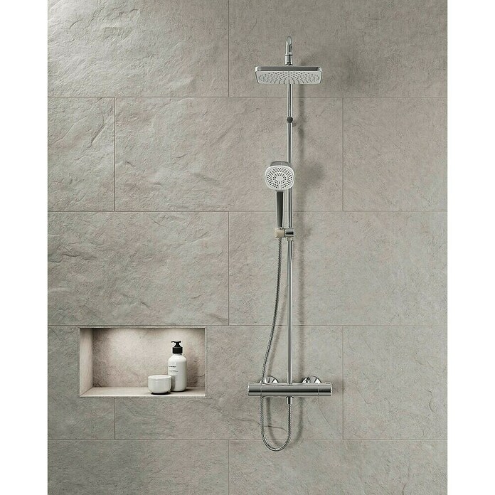 Hansa Micra Duschsystem Style (Lochabstand: 147 cm - 153 cm, Anzahl Strahlarten: 3 Stk., Chrom) | BAUHAUS