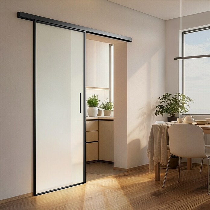 Diamond Doors Black Edition Schiebetür-Komplettset Jubidoor Loftline Black (935 x 2 058 mm, Einscheibensicherheitsglas (ESG)) | BAUHAUS