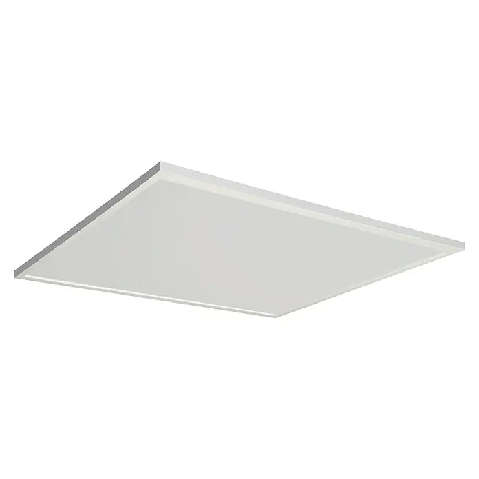 Osram LED-Panel Planon Plus - L x B x H: 59,5 x 59,5 x 5 cm, Weiß, Warmweiß - Weißes rechteckiges LED-Panel mit dünnem Rahmen zur Deckenbeleuchtung.