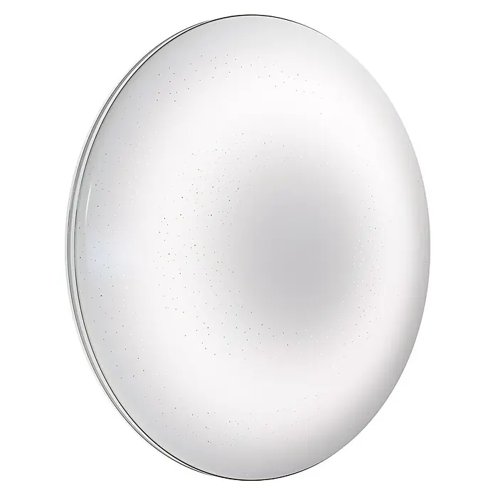Osram Orbis LED-Deckenleuchte rund Sparkle Click Dim - 24 W, Ø x H: 45 x 9,1 cm, 3.000 K, Weiß - Runde weiße LED-Deckenleuchte mit dezentem Glitzereffekt und dünnem Silberrand.