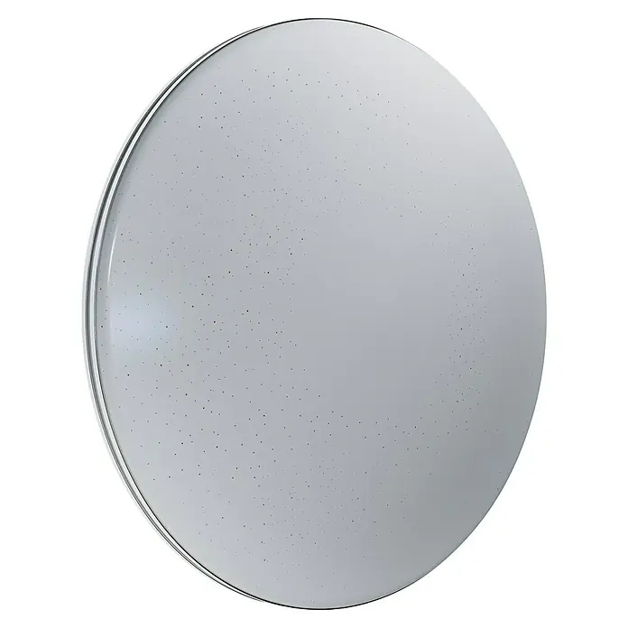 Osram Orbis LED-Deckenleuchte rund Sparkle Click Dim - 24 W, Ø x H: 45 x 9,1 cm, 3.000 K, Weiß - Ovaler, glänzender hellgrauer Sprenkelscheibe mit schmalem Metallrand.