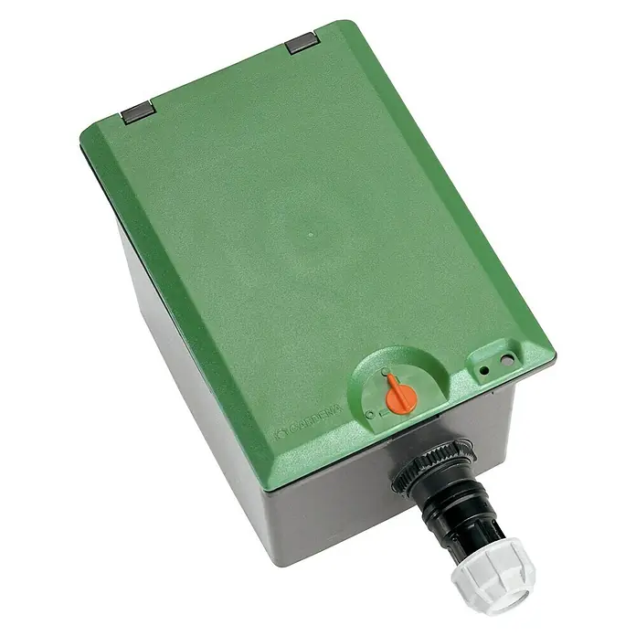 Gardena Sprinklersystem Ventilbox V1 - Passend für: 1 Bewässerungsventil - Die Gardena Bewässerungssteuerung Select ist ein Gerät zur automatischen Steuerung der Gartenbewässerung mit Regensensoranschluss.