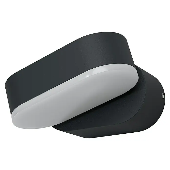 Osram Endura Style LED-Außenwandleuchte Mini - 8 W, 100 x 230 x 54 mm, Grau, IP44 - Dunkelgraue Außenwandleuchte mit weißem Lichtdiffusor.