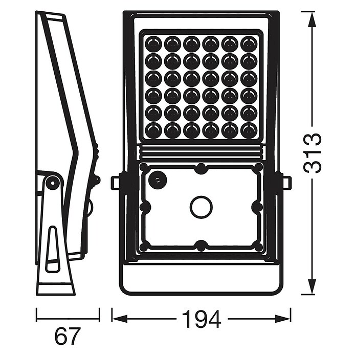 Osram Solar-Außenwandleuchte Endura Flood (10 W, 19,4 x 6,7 x 31,3 cm, Kaltweiß) | BAUHAUS