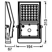 Osram Solar-Außenwandleuchte Endura Flood (10 W, 19,4 x 6,7 x 31,3 cm, Kaltweiß) | BAUHAUS