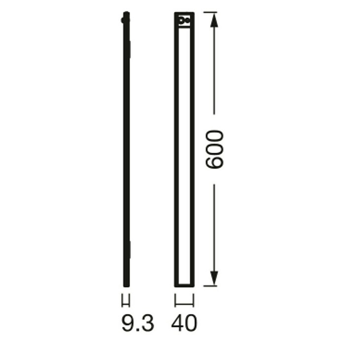 Osram LED svetilka pod omarico Linear Flat Sensor + USB  (Do x Š x V: 60 x 0,93 x 4 cm, Barva svetlobe: Večbarvno) | 3096 - Küche/Möbellicht | CAKA - Zweckleuchten | CAK - Technisches Licht | CA - Beleuchtung | C - Elektro | BAUHAUS