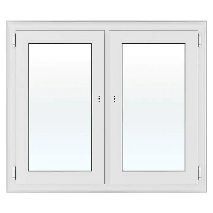 Solid Elements Kunststofffenster Basic - 150 x 110 cm, Verglasung: 2-fach, DIN Anschlag: Links/Rechts, Außen: Anthrazit Sandstruktur, Innen: Weiß - Weißes PVC-Flügelfenster mit zwei Scheiben und Klarglas.