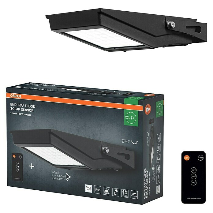 Osram Solar-Außenwandleuchte Endura Flood (10 W, 19,4 x 6,7 x 31,3 cm, Kaltweiß) | BAUHAUS