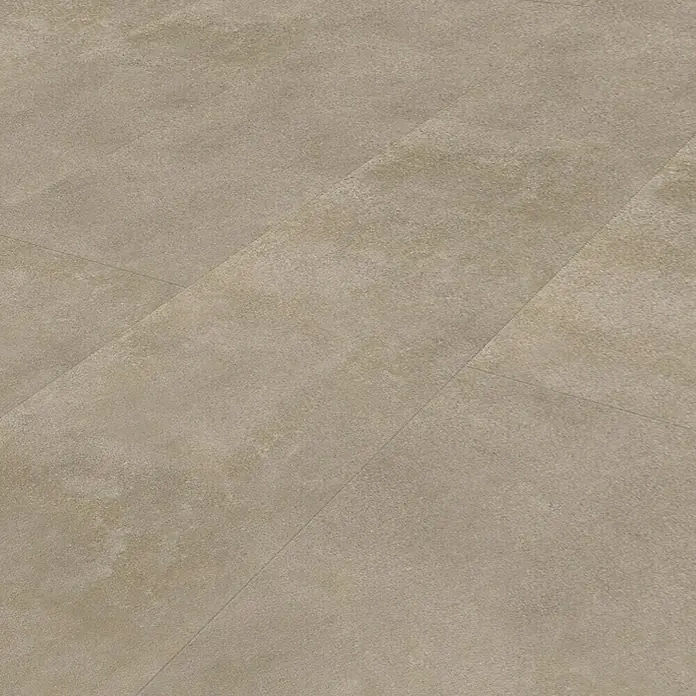 Vinylbodenmuster Rigid Fliese Marbella - 297 x 180 x 5,5 mm, Steinoptik - Beige Steinoptik-Bodenfliesen mit texturierter Oberfläche und sichtbaren diagonalen Fugen.