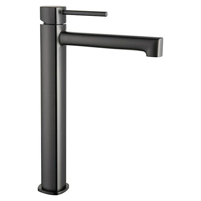 Camargue Bolonia Grifo de lavabo de caño alto (Black gun, Acero inoxidable) | BAUHAUS