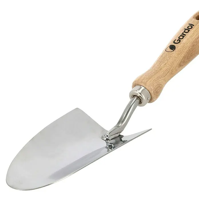 Gardol Schaufel - Breite: 6,5 cm, Esche, Edelstahl - Handkelle aus Edelstahl mit Holzgriff, ideal für Gartenarbeiten.