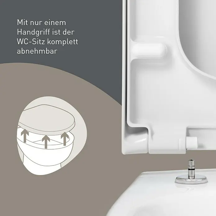 Camargue Paris WC-Sitz - Duroplast, Weiß, Mit Absenkautomatik - Weißer WC-Sitz mit Schnellverschluss, leicht abnehmbar.