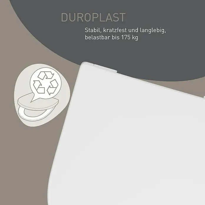 Camargue Pico WC-Sitz 4.0 - Duroplast, Weiß, Mit Absenkautomatik - Weißer Duroplast WC-Sitzdeckel, stabil, kratzfest und langlebig, belastbar bis 175 kg.