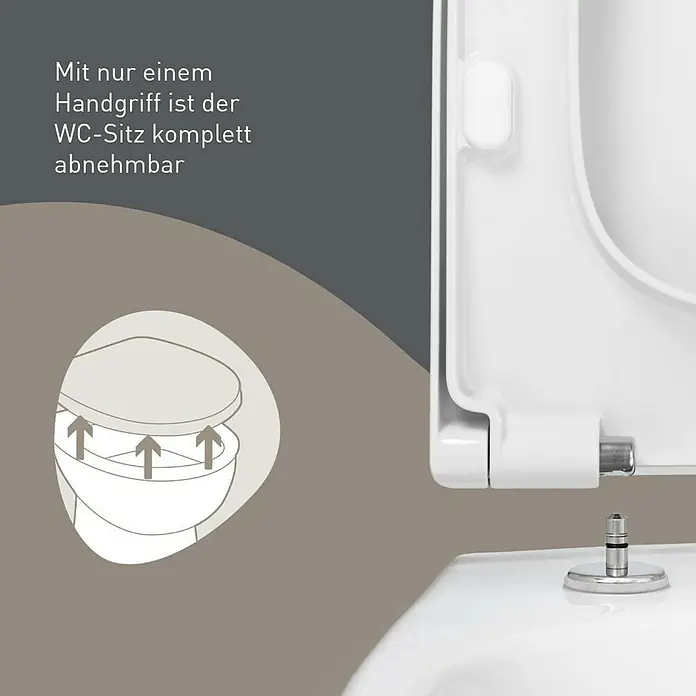 Camargue Pico WC-Sitz 4.0 - Duroplast, Weiß, Mit Absenkautomatik - Weiße Toilettenbrille mit Quick-Release-Funktion für einfaches Abnehmen und Reinigen.