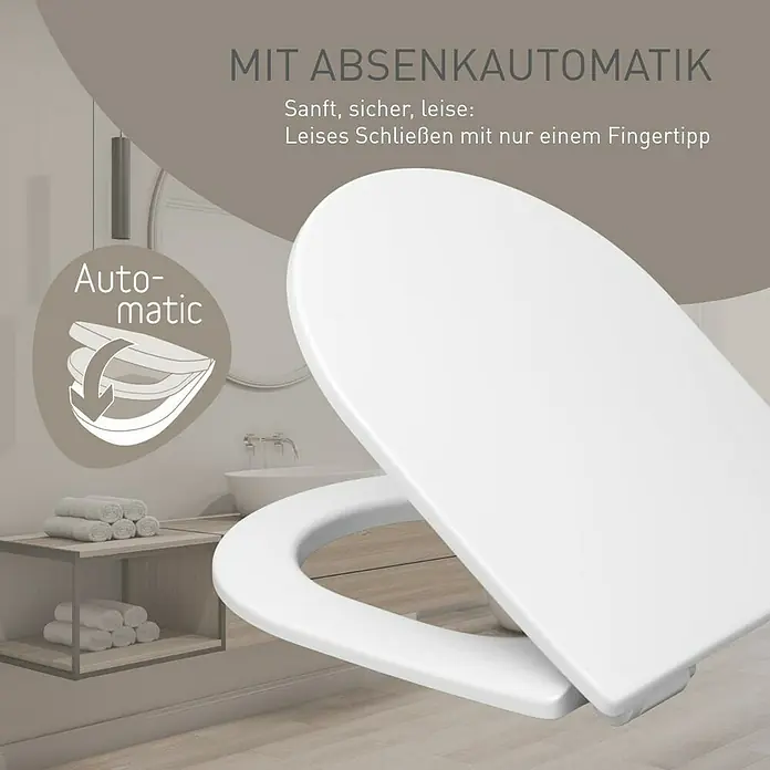 Camargue Empire WC-Sitz 2.0 - Duroplast, Weiß, Mit Absenkautomatik - Weißer WC-Sitz mit Absenkautomatik für sanftes, leises Schließen.