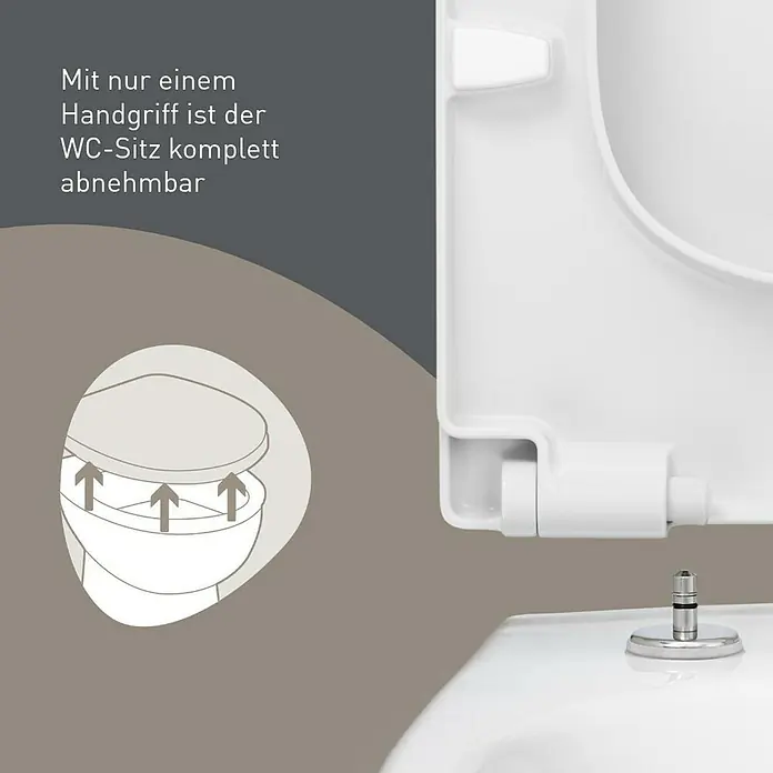 Camargue Empire WC-Sitz 2.0 - Duroplast, Weiß, Mit Absenkautomatik - Weißer WC-Sitz mit Schnellverschluss-Funktion für einfache Entnahme.