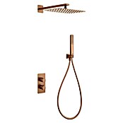 Camargue Bolonia Sistema de ducha empotrado (Con grifo termostático, Oro rosa, Latón) | BAUHAUS