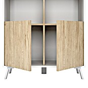Meka Block Conjunto mueble de salón K-50 (2 pzs., Blanco Poro/Roble Aurora) | BAUHAUS