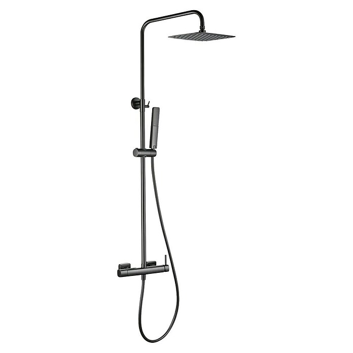 Camargue Bolonia Sistema de ducha (Con grifo monomando, Black gun, Acero inoxidable) | BAUHAUS