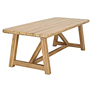 Tuintafel Panama (l x b x h: 240 x 100 x 78 cm, Acaciahout, Rechthoekig, Light Teak)