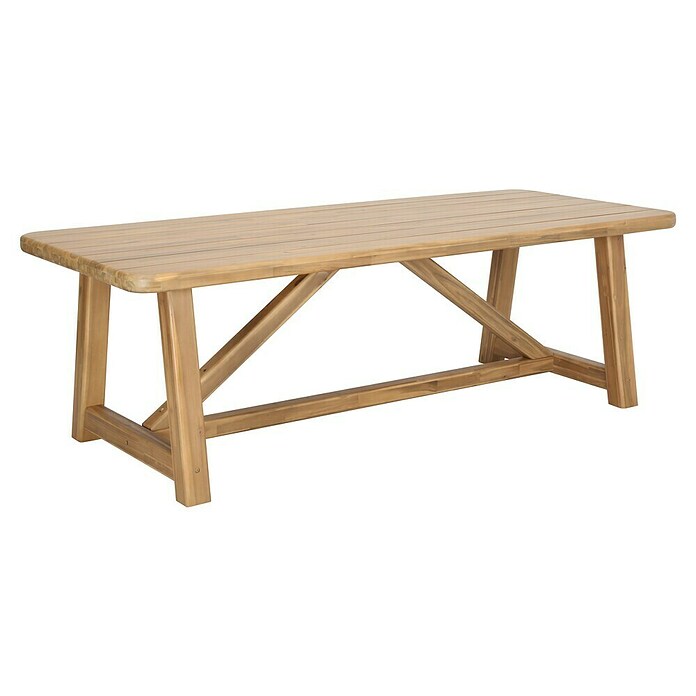Tuintafel Panama (l x b x h: 240 x 100 x 78 cm, Acaciahout, Rechthoekig, Light Teak) | BAUHAUS