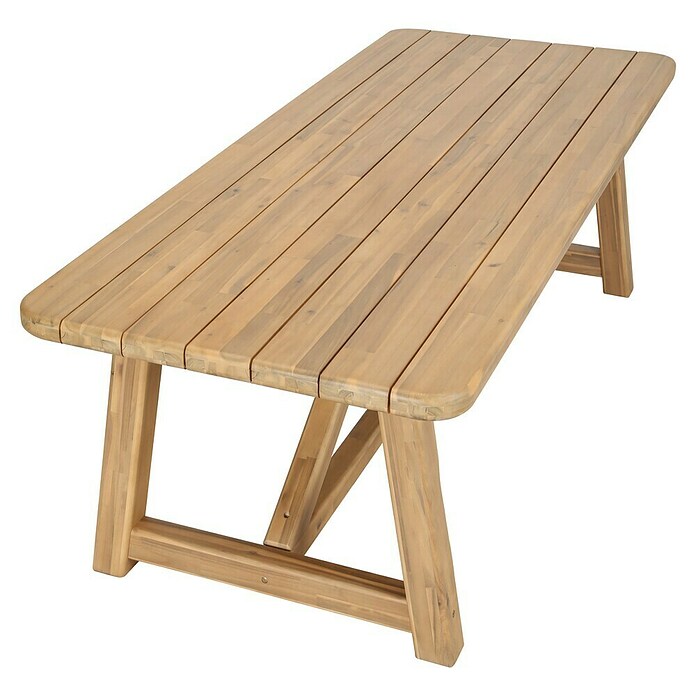 Tuintafel Panama (l x b x h: 240 x 100 x 78 cm, Acaciahout, Rechthoekig, Light Teak) | BAUHAUS
