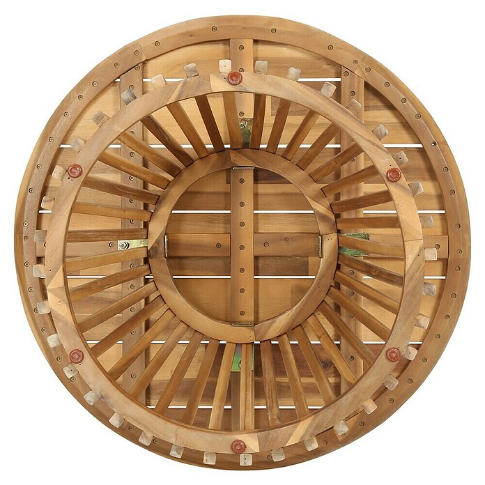 Tuintafel Zude (Ø x h: 100 x 50 cm, Acaciahout, Rond, Light teak) | BAUHAUS