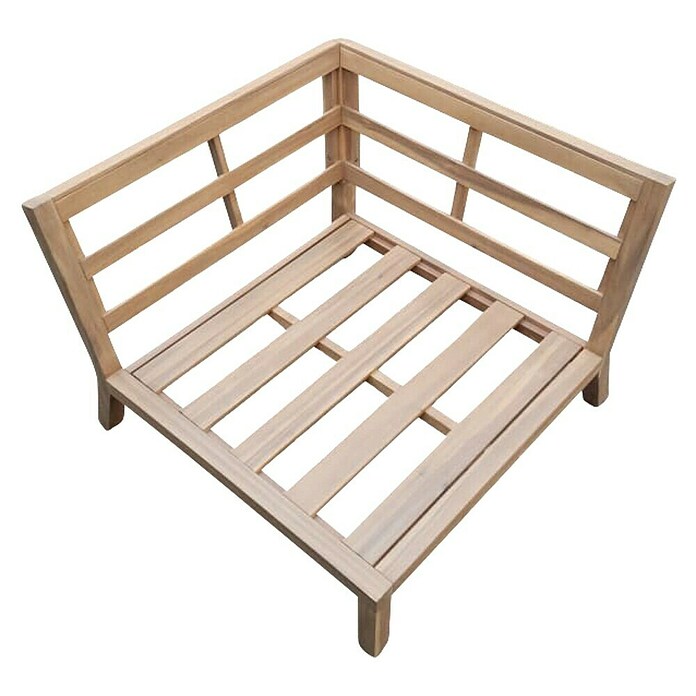 Palletbank Kent (l x b x h: 94 x 94 x 68,5 cm, Teak look, Hoekelement) | BAUHAUS