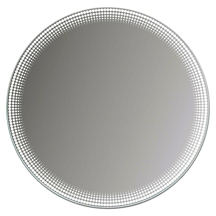 Espejo redondo con luz LED Dot (Diámetro: 60 cm, Blanco) | BAUHAUS