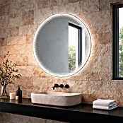 Espejo redondo con luz LED Dot (Diámetro: 60 cm, Blanco) | BAUHAUS
