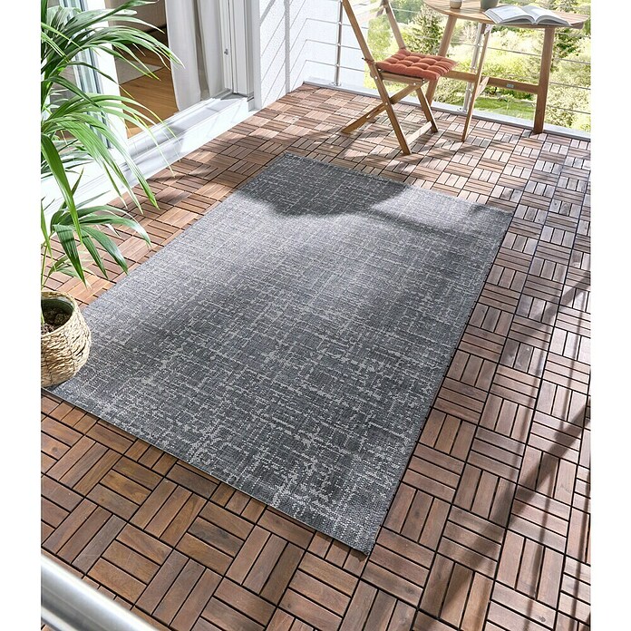 Outdoor-Teppich Newberry (Anthrazit/Creme, 230 x 160 cm, 100 % Polypropylen) | BAUHAUS