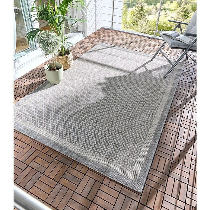 Outdoor-Teppich Newberry (Grau, 230 x 160 cm, 100 % Polypropylen) | BAUHAUS