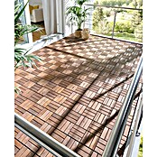Klick-Holzfliese dunkel (Akazie, 30 x 30 cm, 5er Pack)