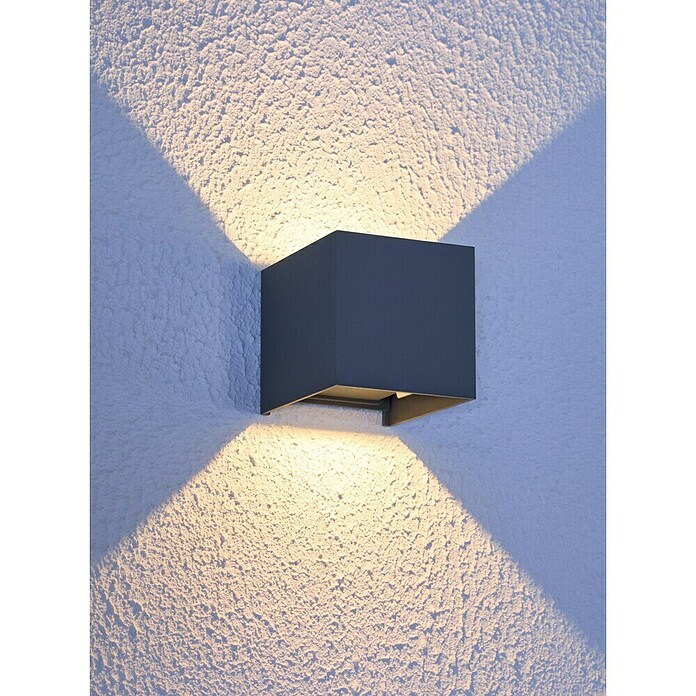 Starlux LED-Außenwandleuchte Umea (8 W, Farbe: Anthrazit, L x B x H: 10 x 10 x 10 cm, IP54, Eckig)