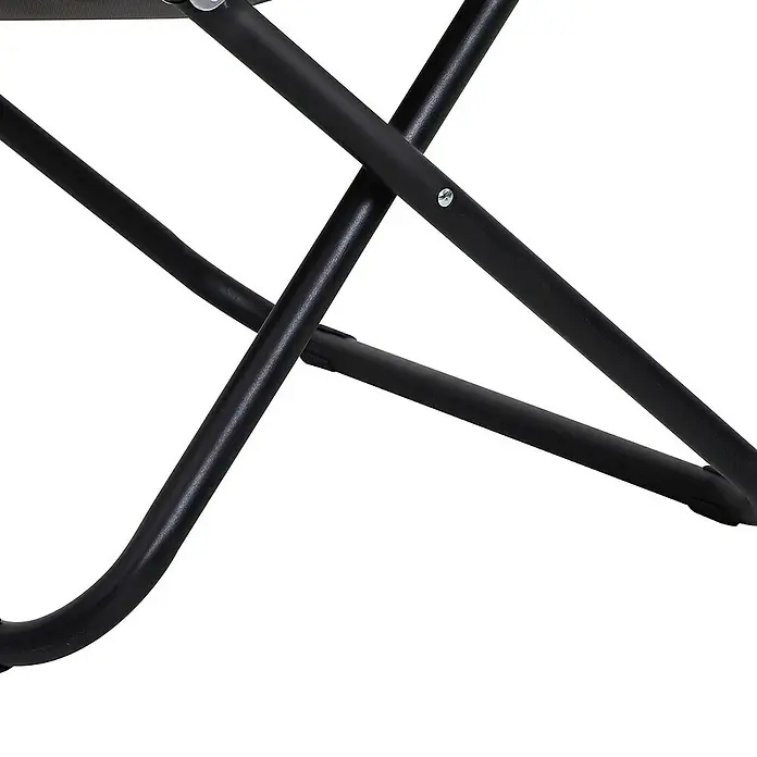Outsunny Garten-Loungesessel Moonchair - Klappbar, Grau, B x T x H: 80 x 80 x 75 cm
