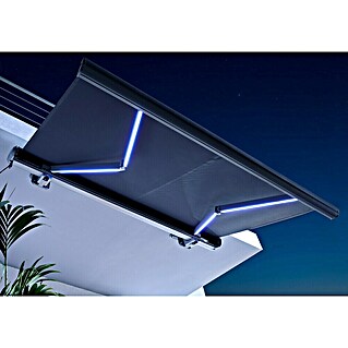 Sunfun Kasetna LED markiza (Antracit, Širina: 2,5 m, Izteg markize: 1,5 m)