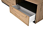 Meka Block Conjunto mueble de salón K-502 (Gris París/Roble Albar, 2 pzs.) | BAUHAUS