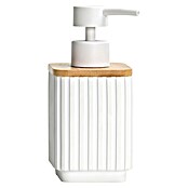 Camargue Stricia Seifenspender (Polyresin, Weiß/Bambus) | BAUHAUS